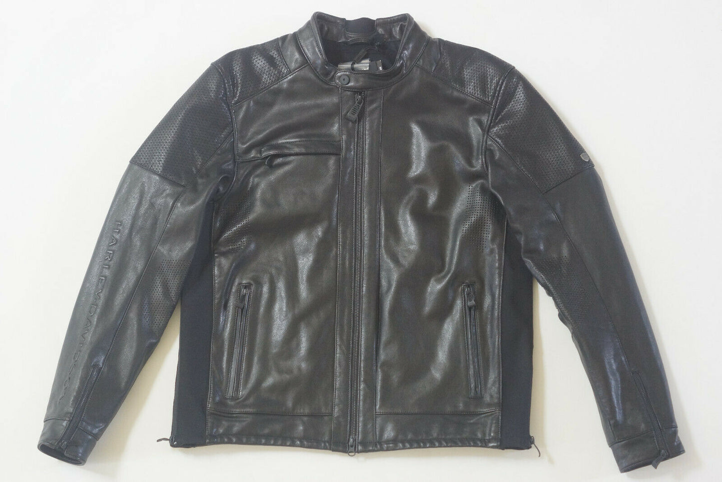 Harley Davidson Men's Podington Slim Fit Black Leather Jacket 97018-19VM