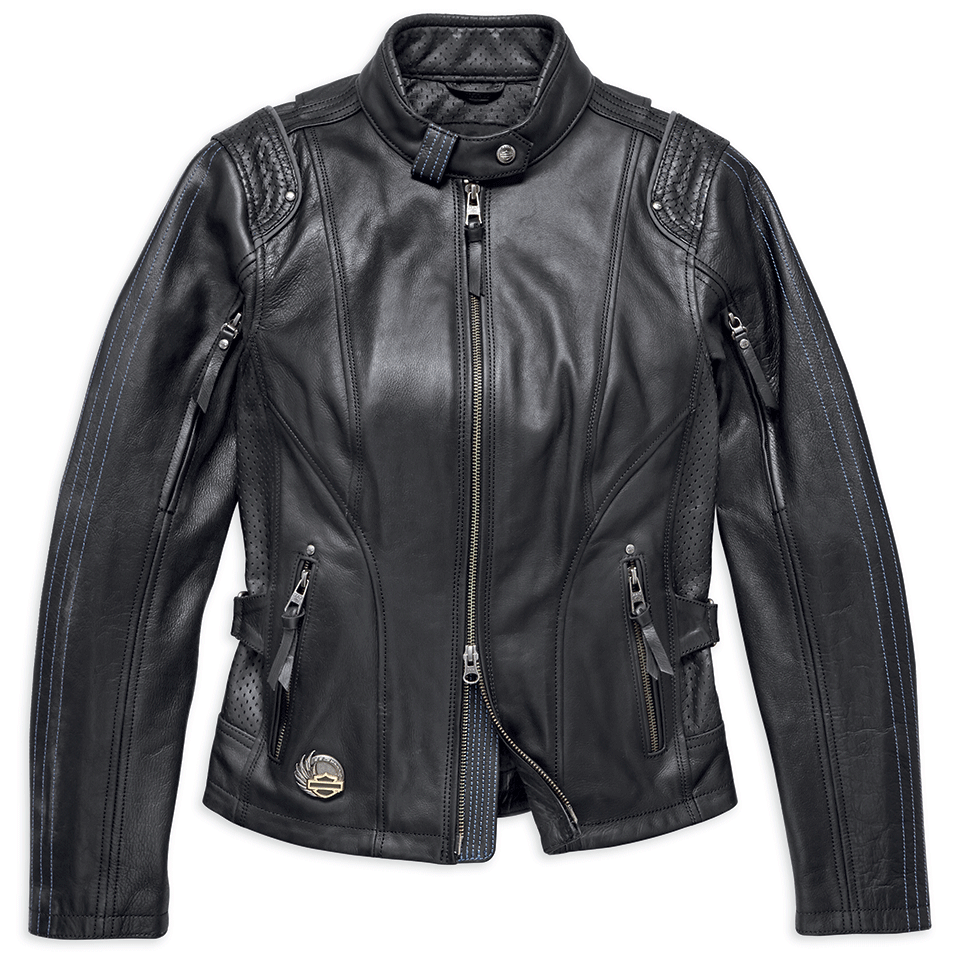 Harley Davidson Women's 115th Anniversary Eagle Bar & Shield Leather Jacket 98010-18VW