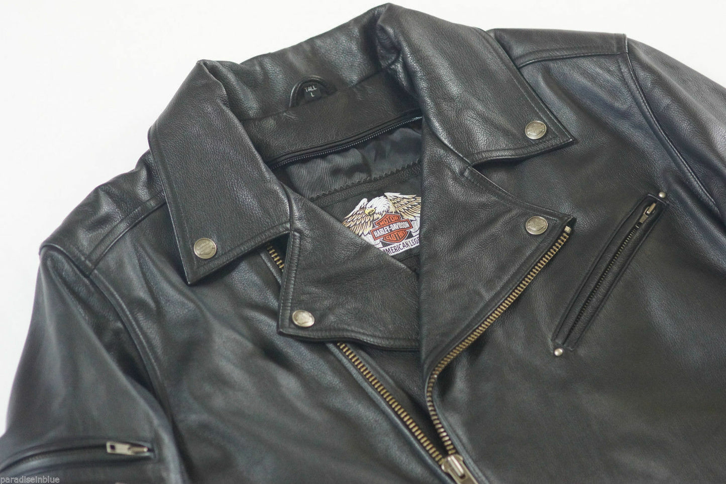 Harley Davidson Men's Designator Willie G Skull Leather Jacket Large Tall 97078-09VM