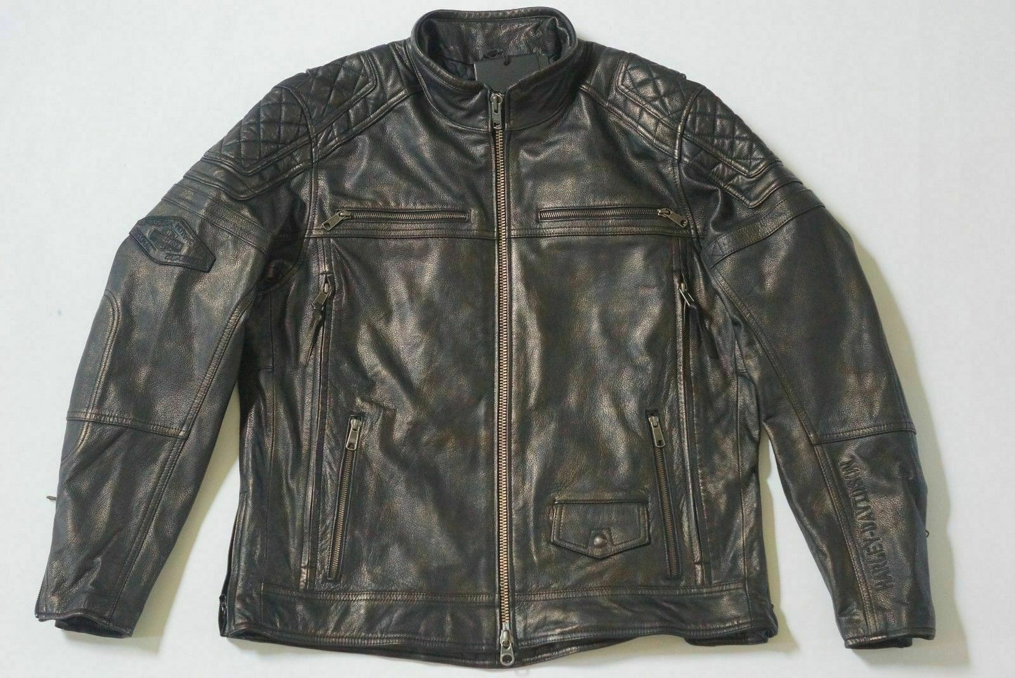 Harley Davidson Men's Benson Vintage Bronze Leather Jacket 97155-17VM