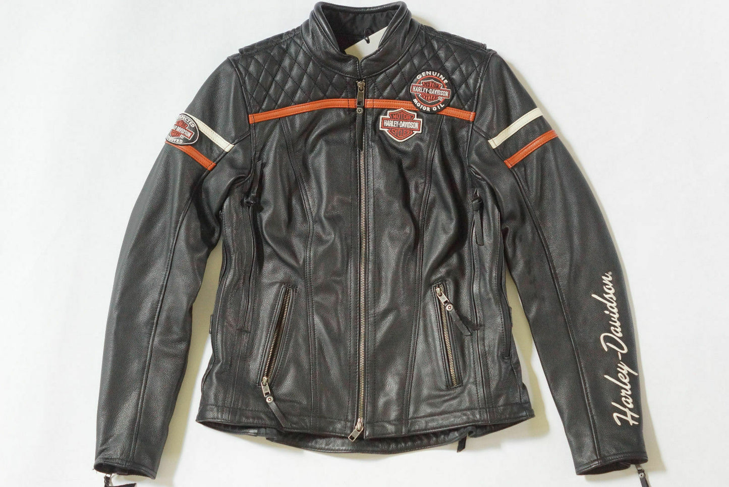 Harley Davidson Women's Miss Enthusiast Bar&Shield Black Leather Jacket 98134-17VW