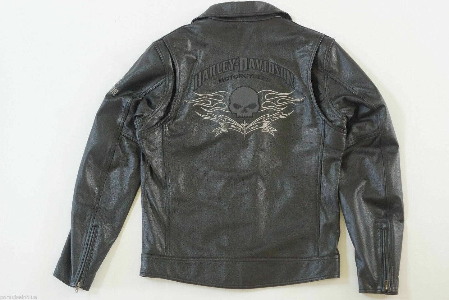 Harley Davidson Men's Designator Willie G Skull Leather Jacket Large Tall 97078-09VM