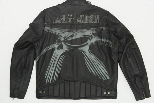 Harley Davidson Men's SKULL Alien Spider Black Leather Jacket 97062-11VM