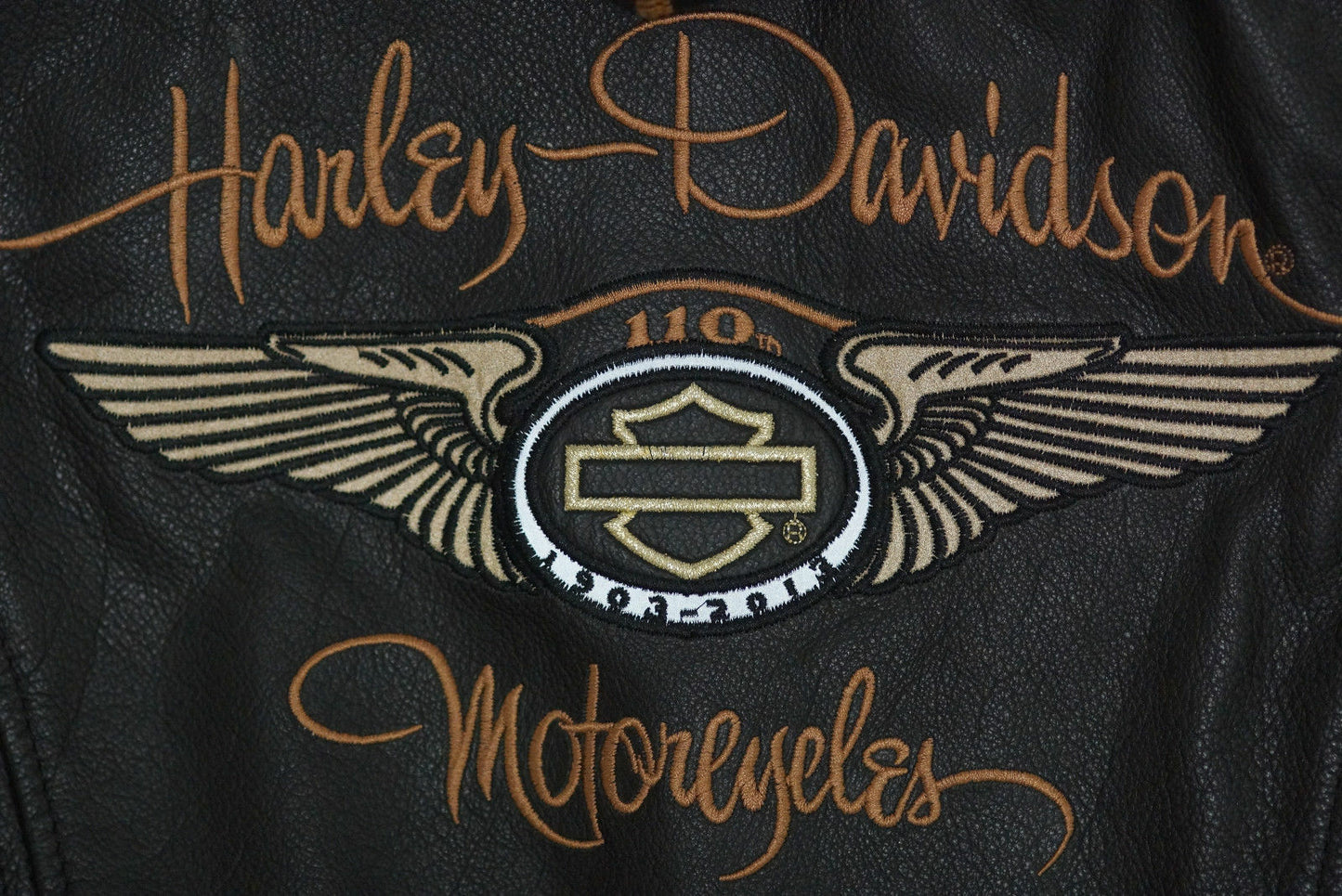 Harley Davidson Women's 110th Anniversary Black Leather Jacket 97148-13VW Rare