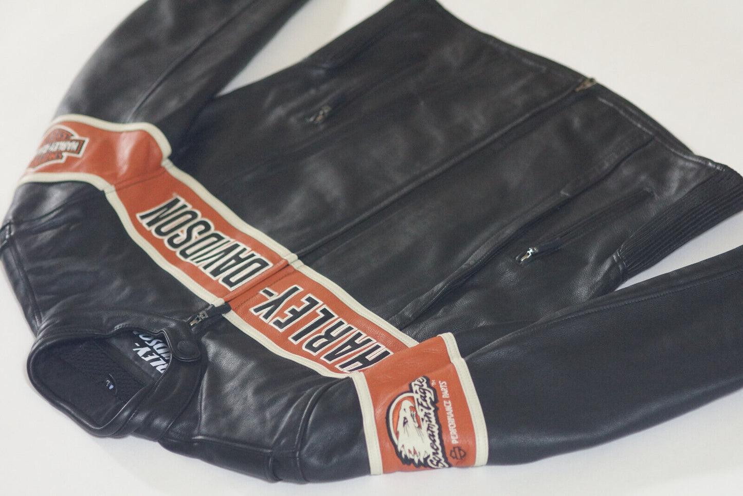 Harley Davidson Men's SCREAMIN EAGLE THUNDER Hill Black Leather Jacket 98296-08VM Size Large