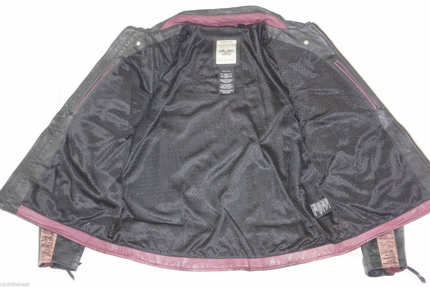 Harley Davidson Women's Starwood Purple Studded Eagle Leather Jacket Size XL 97022-15VW