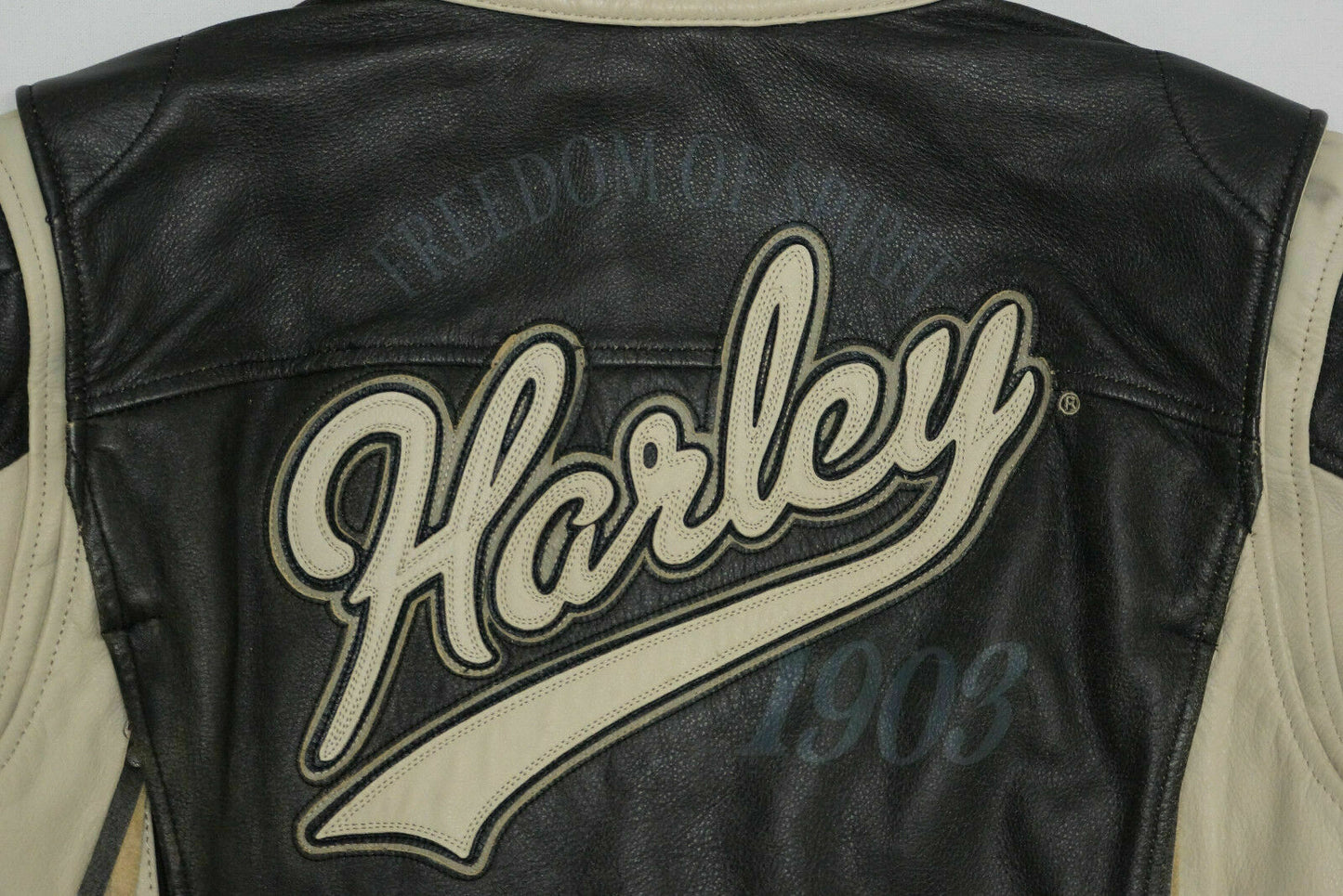 Harley Davidson Women's DUNDEE Off-White Leather Jacket with Hoodie 3-in-1 97177-14VW