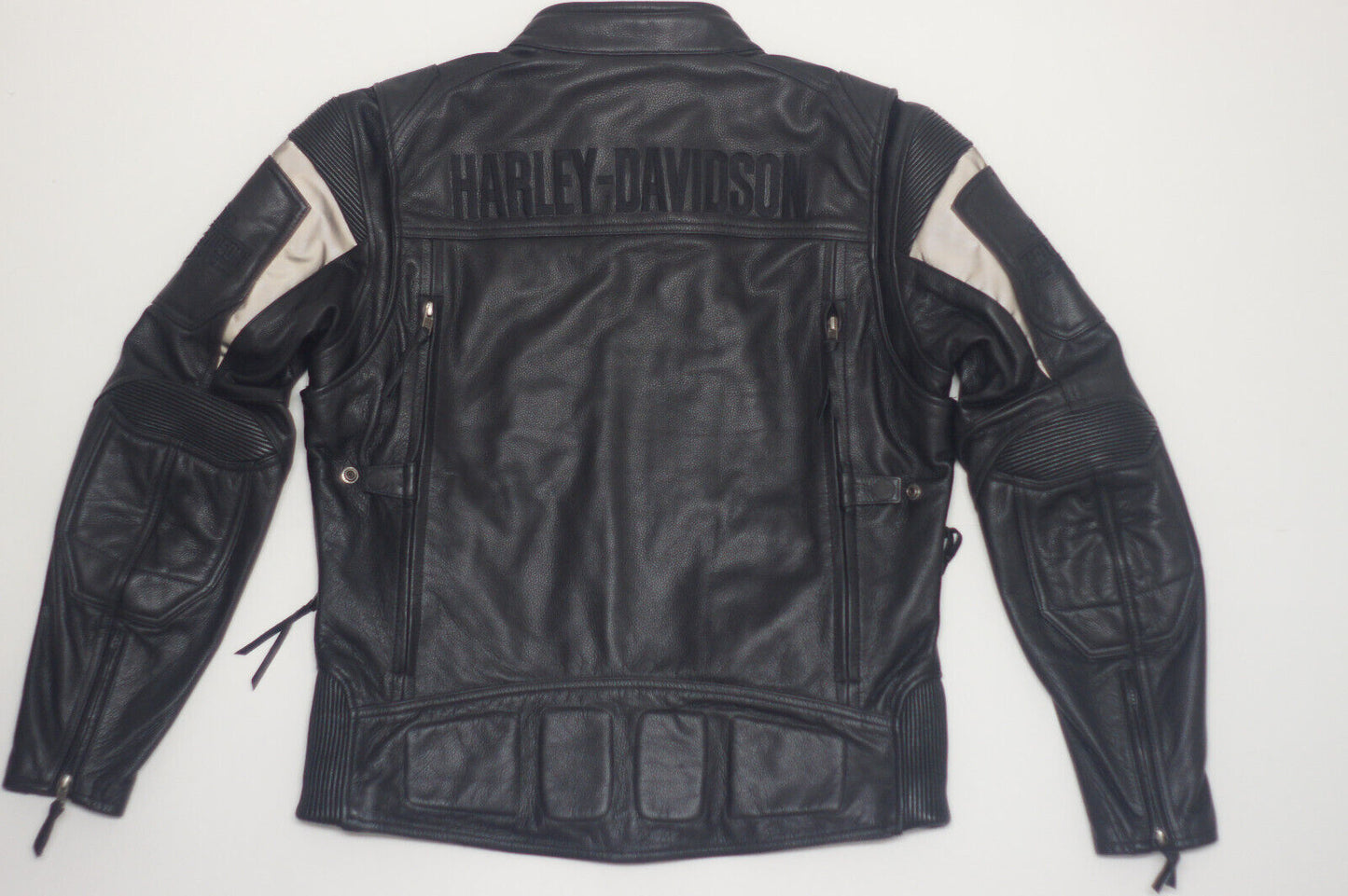 Harley Davidson Men's Triple Vent Reflective RIVAGE Black Riding Leather Jacket 97008-14VM