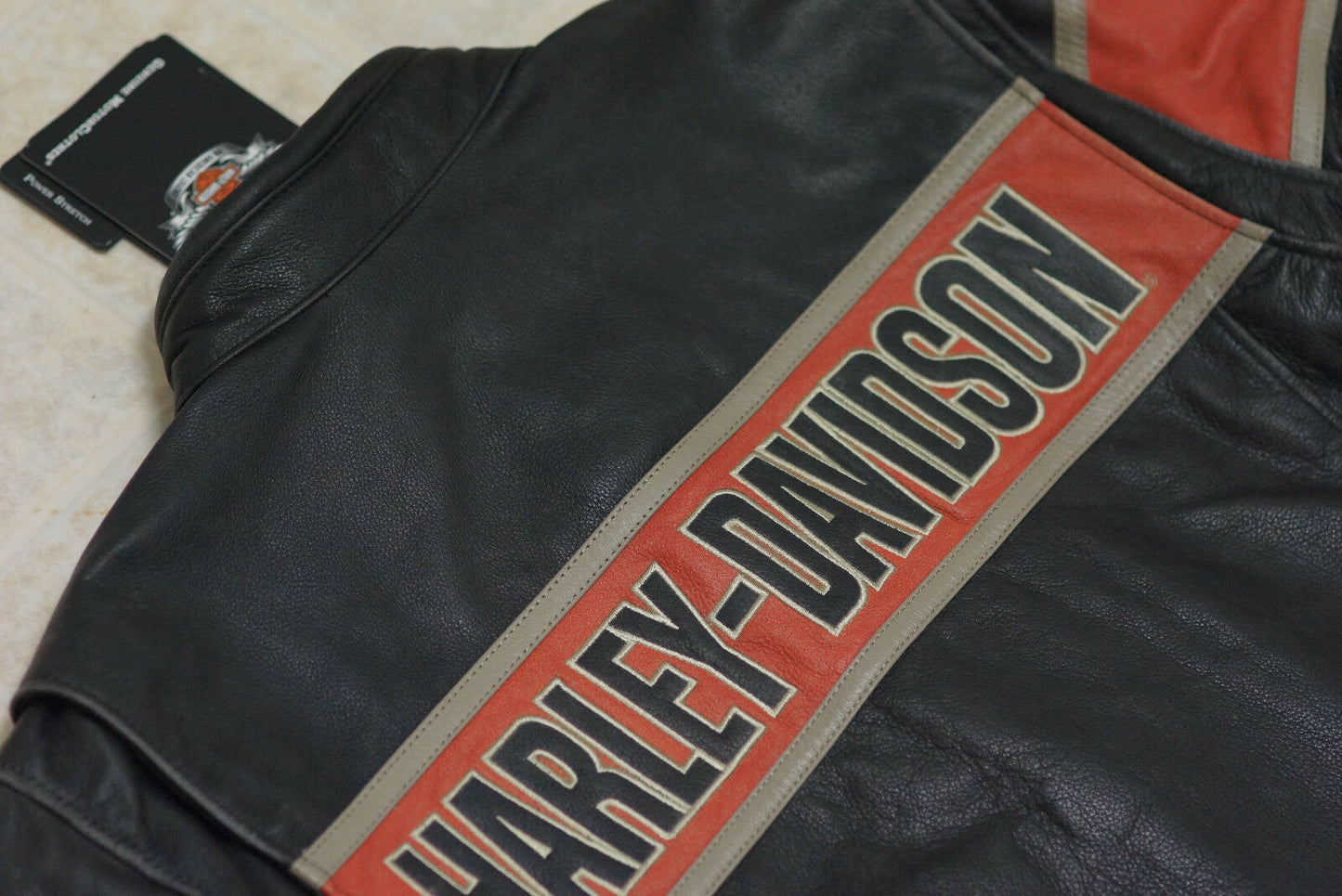 Harley Davidson Men's Victory Lane Distressed Black Leather Jacket 98057-13VM