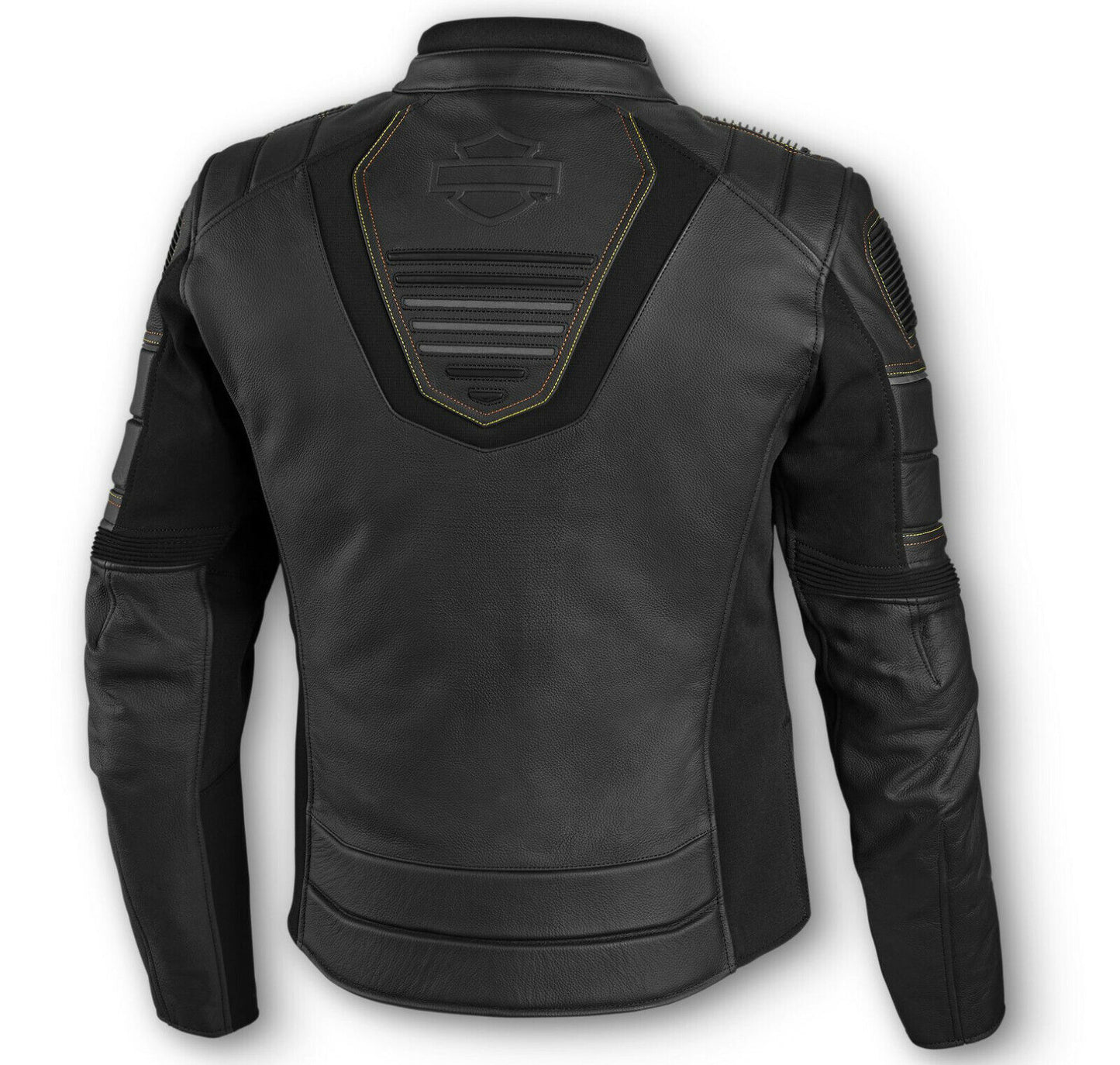 Harley Davidson Men's Watt Reflective Black Leather Jacket with Body Armor 98002-20VM