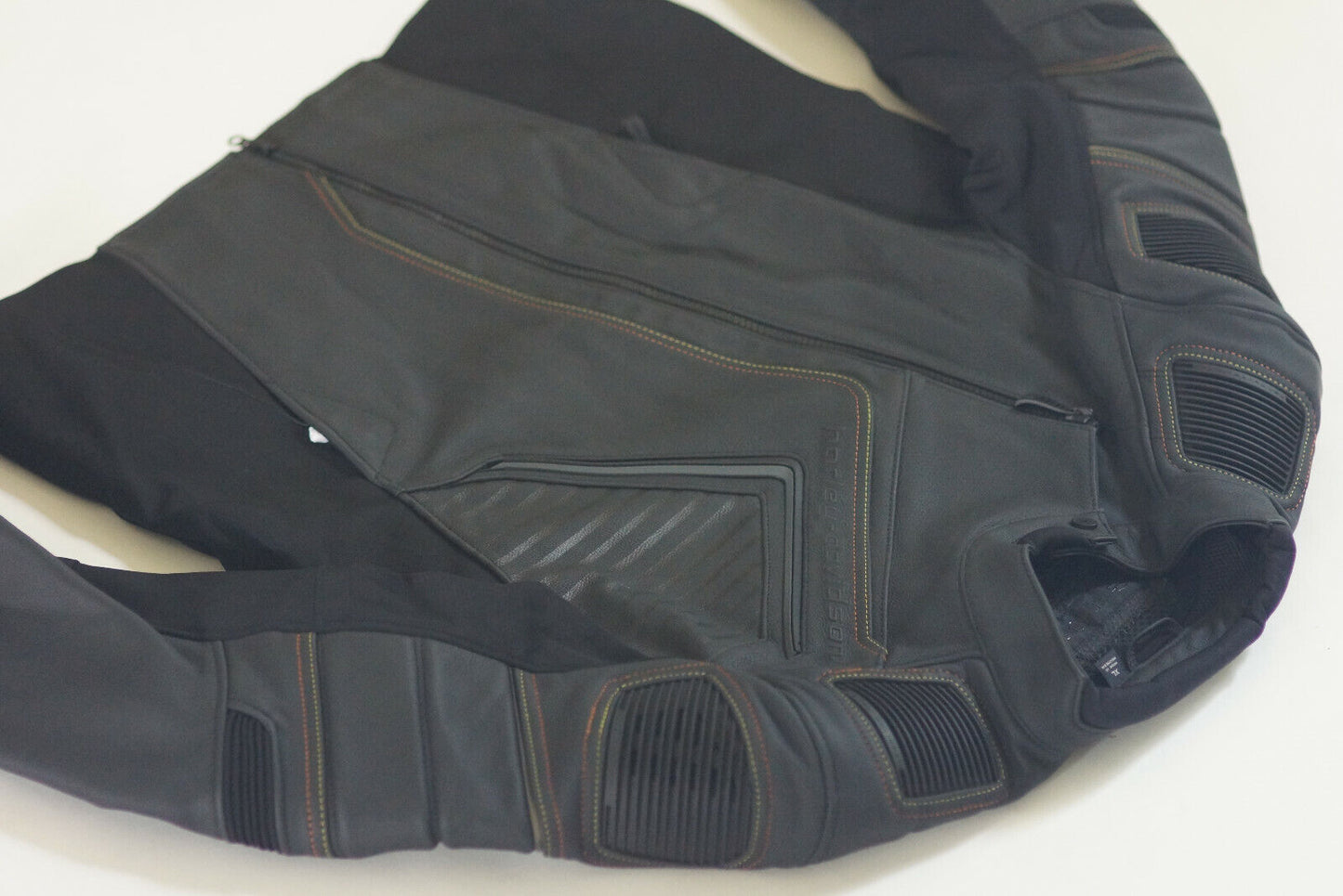 Harley Davidson Men's Watt Reflective Black Leather Jacket with Body Armor 98002-20VM