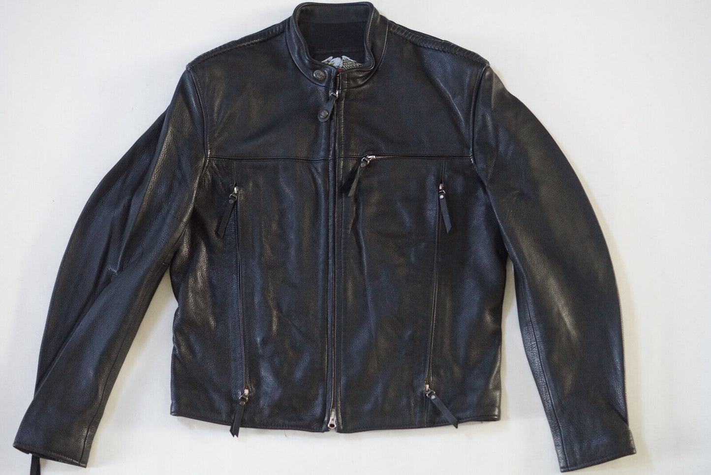 Harley Davidson Men's WILLIE G SIGNATURE Leather Jacket WHEEL Rare 98010-06VM Size Medium