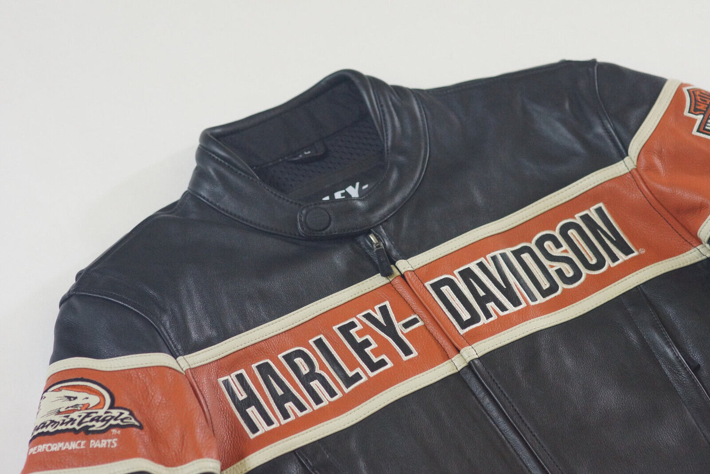 Harley Davidson Men's SCREAMIN EAGLE THUNDER Hill Black Leather Jacket 98296-08VM Size Large