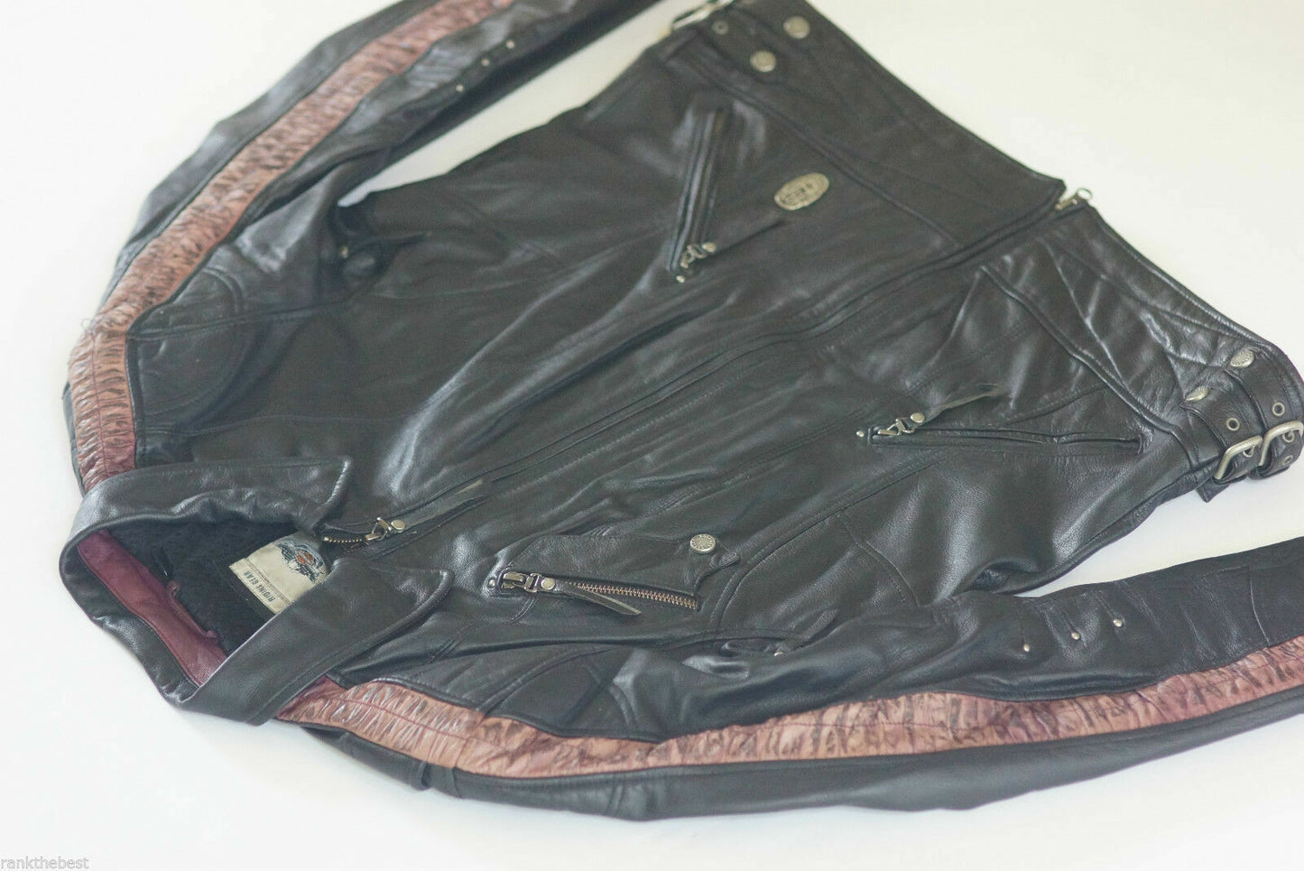 Harley Davidson Women's Starwood Purple Studded Eagle Leather Jacket Size XL 97022-15VW