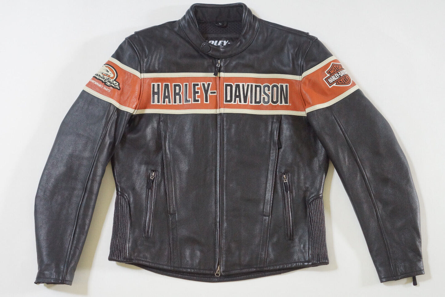 Harley Davidson Men's SCREAMIN EAGLE THUNDER Hill Black Leather Jacket 98296-08VM Size Large