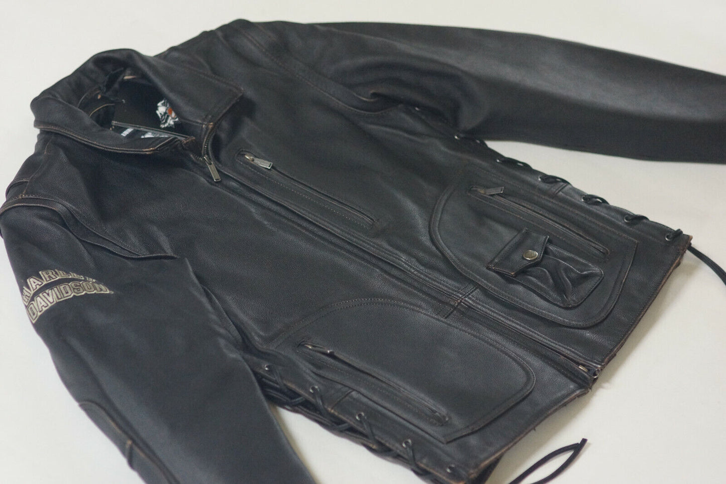 Harley Davidson Men's PANHEAD II 2 Convertible Leather Jacket Vest 98023-12VM