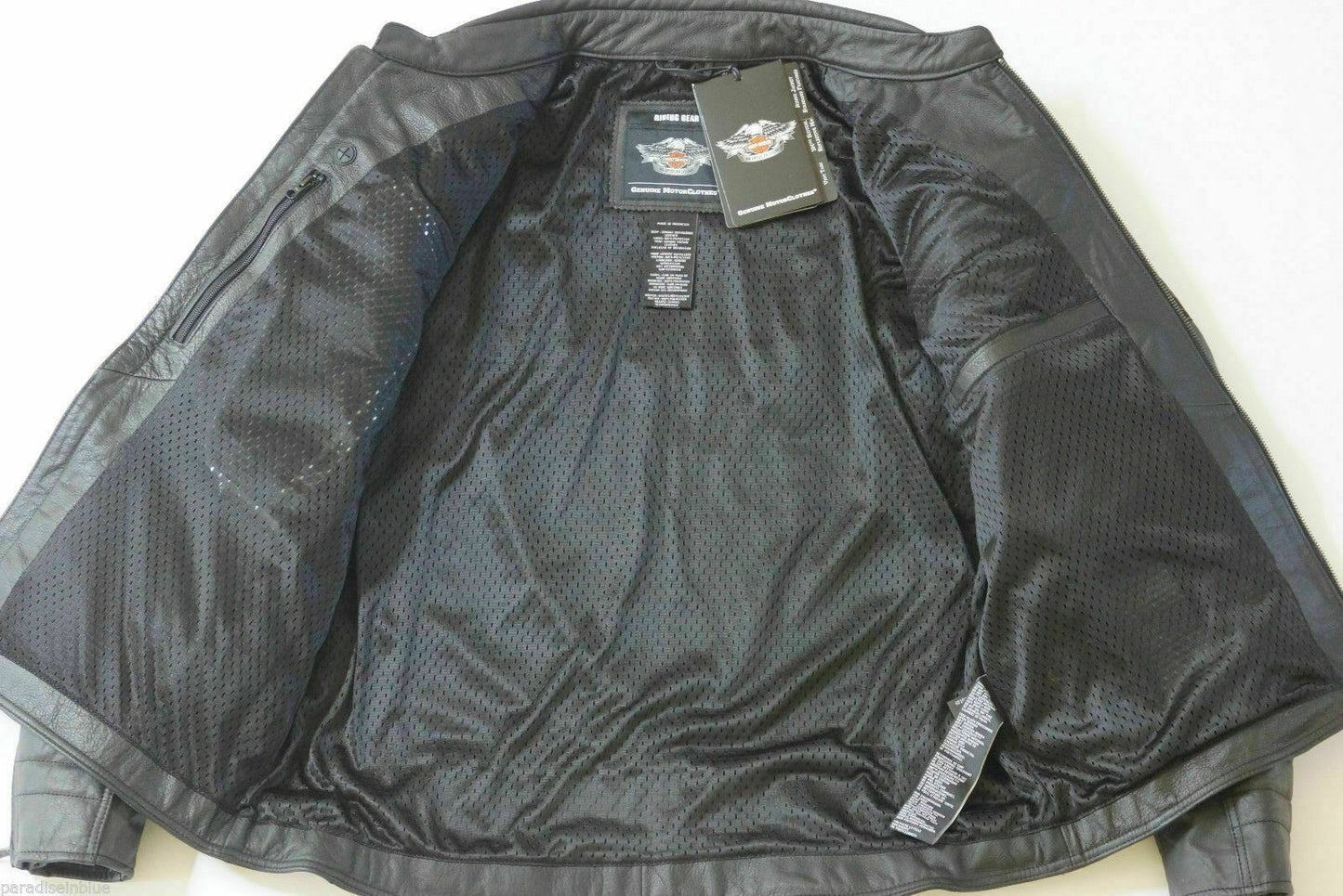 Harley Davidson Men's EXMOOR Reflective Black Leather Riding Jacket 97106-16VM