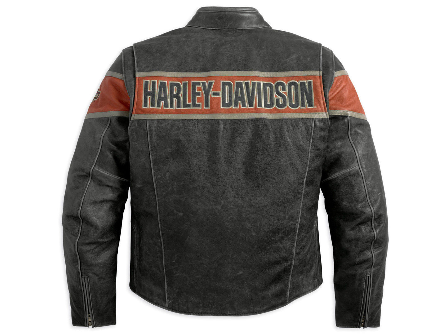 Harley Davidson Men's Victory Lane Distressed Black Leather Jacket 98057-13VM