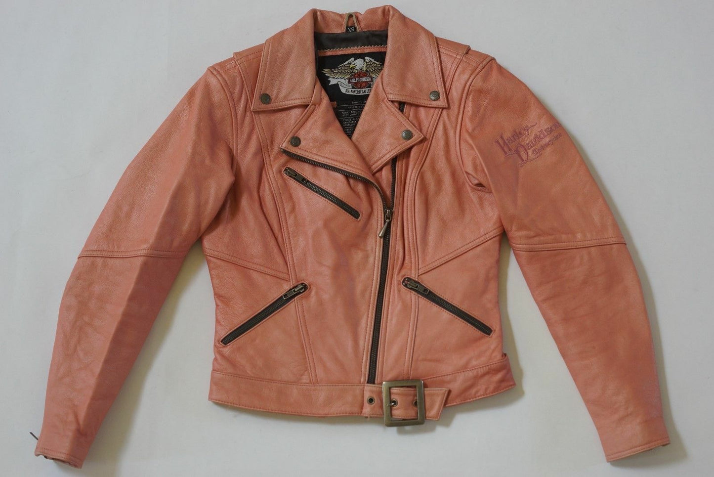 Harley Davidson Women's PASSION Cycle Queen Pink Leather Jacket Size XS 97140-07VW