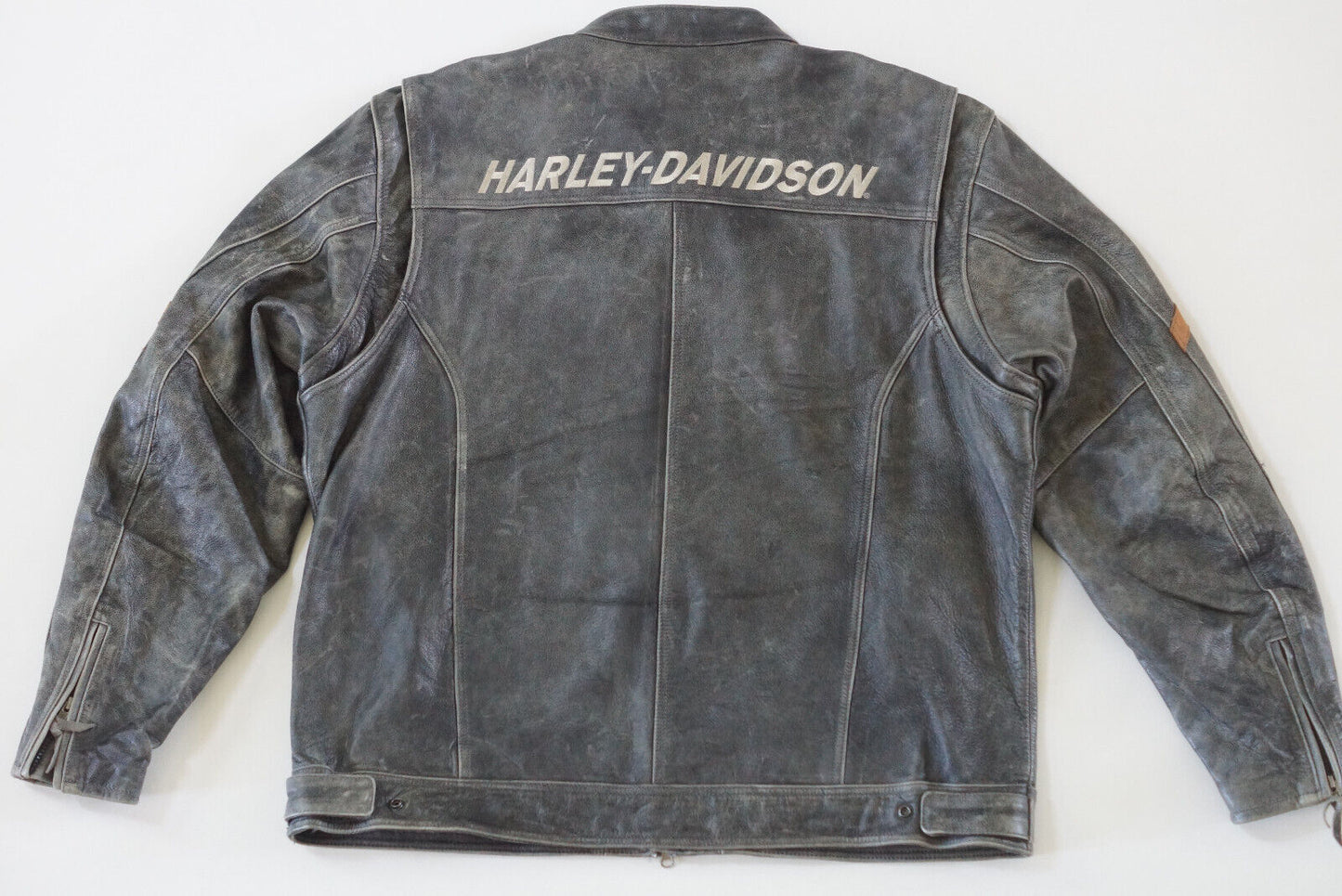 Harley Davidson Men's BOULEVARD Distressed Black Leather Jacket Size 2XL 97170-13VM