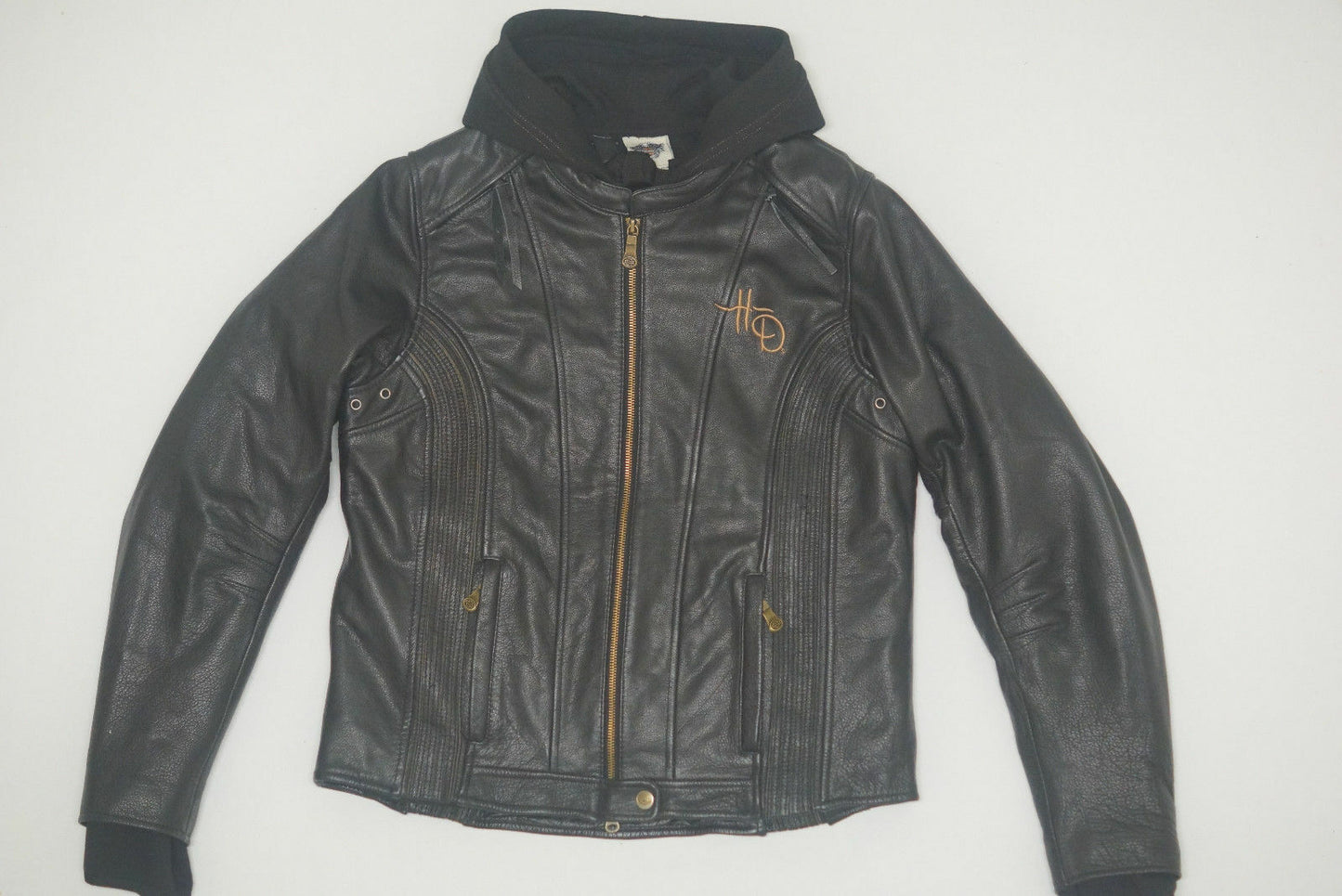 Harley Davidson Women's 110th Anniversary Black Leather Jacket 97148-13VW Rare