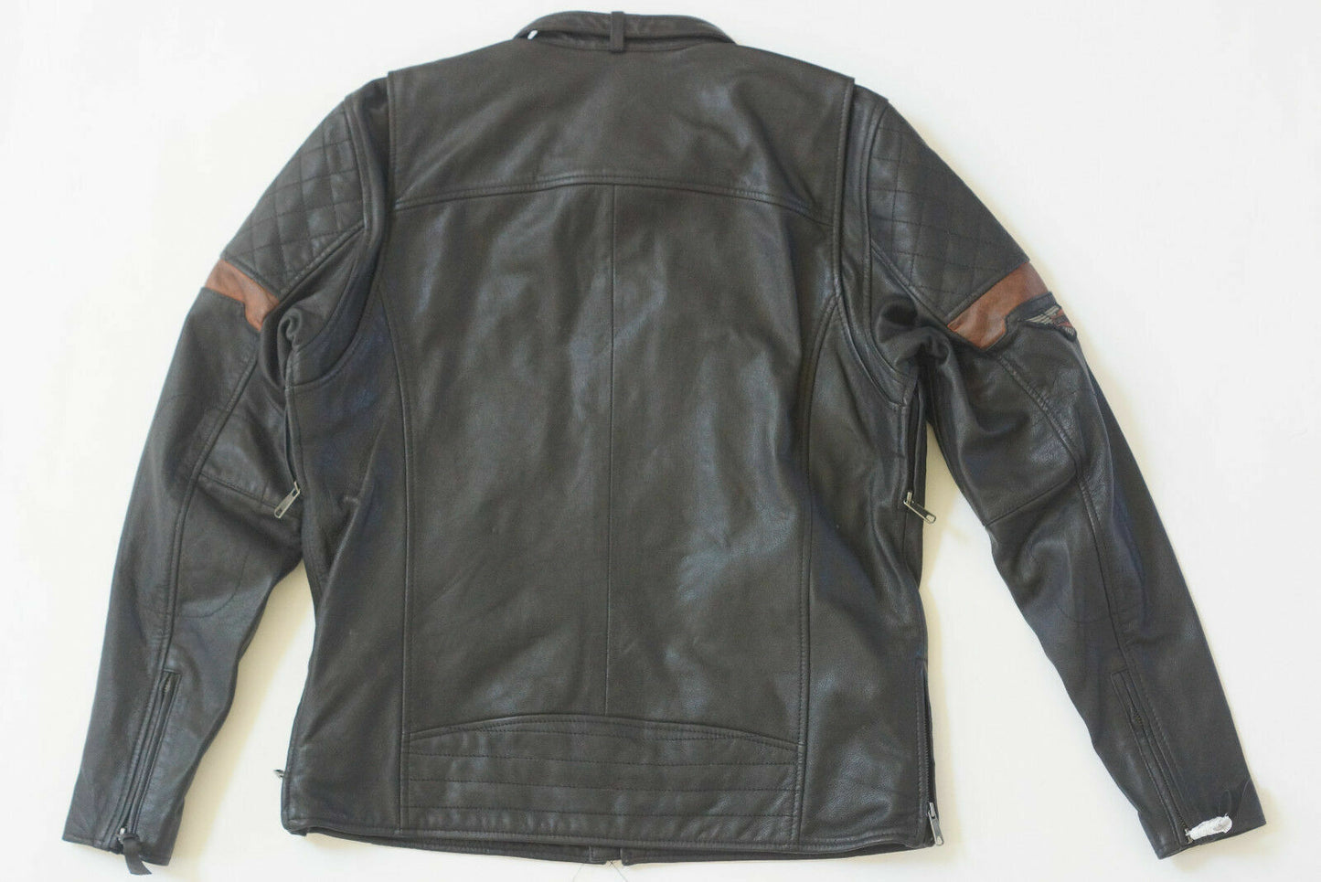 Harley Davidson Men's Varick Wing B&S Black Leather Riding Jacket 97165-17VM