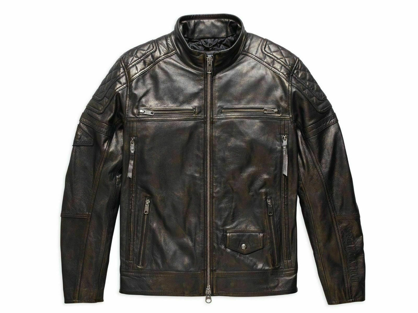 Harley Davidson Men's Benson Vintage Bronze Leather Jacket 97155-17VM