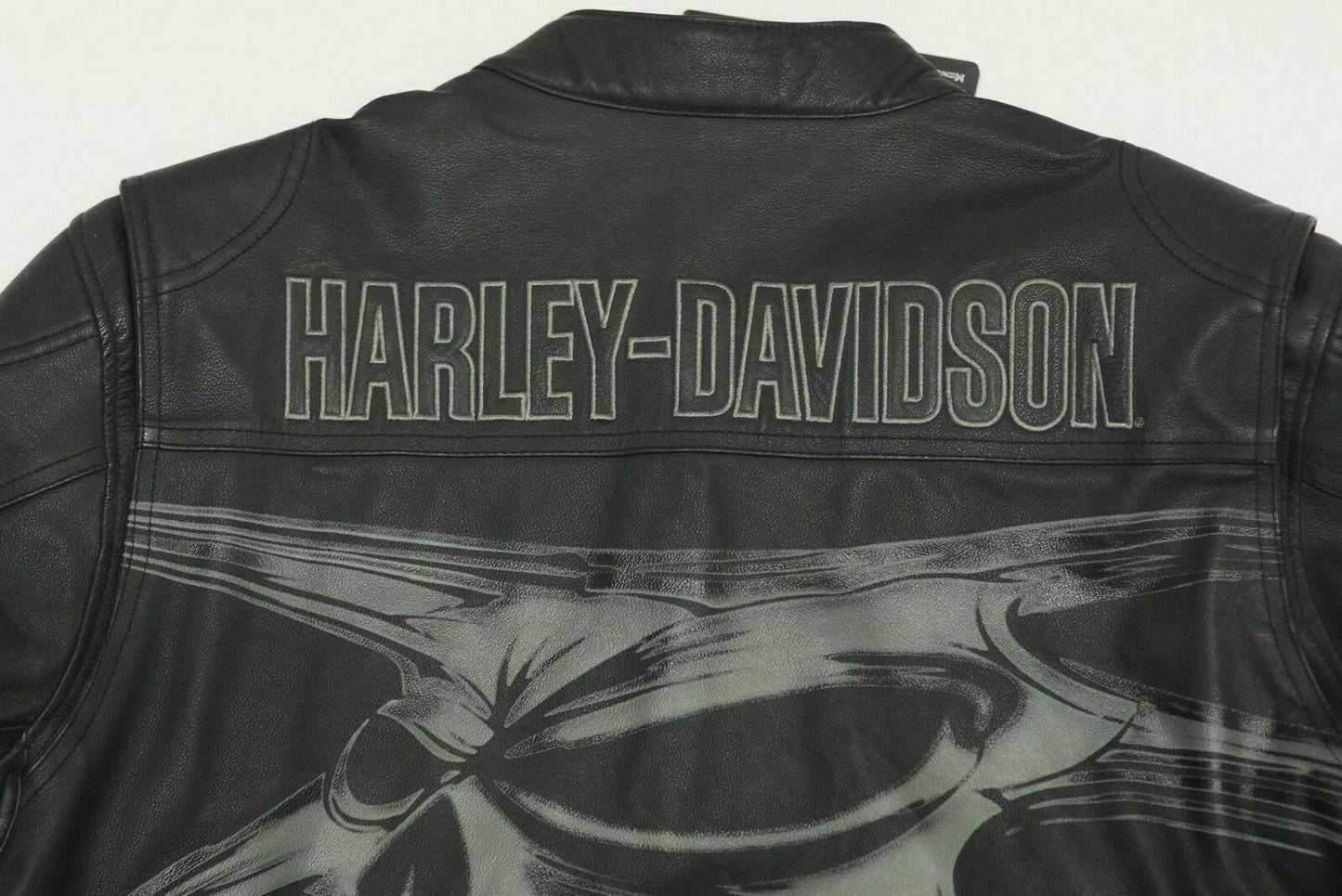 Harley Davidson Men's SKULL Alien Spider Black Leather Jacket 97062-11VM