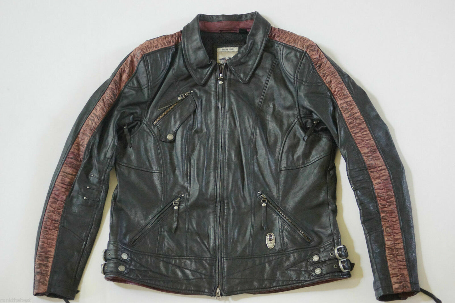 Harley Davidson Women's Starwood Purple Studded Eagle Leather Jacket Size XL 97022-15VW