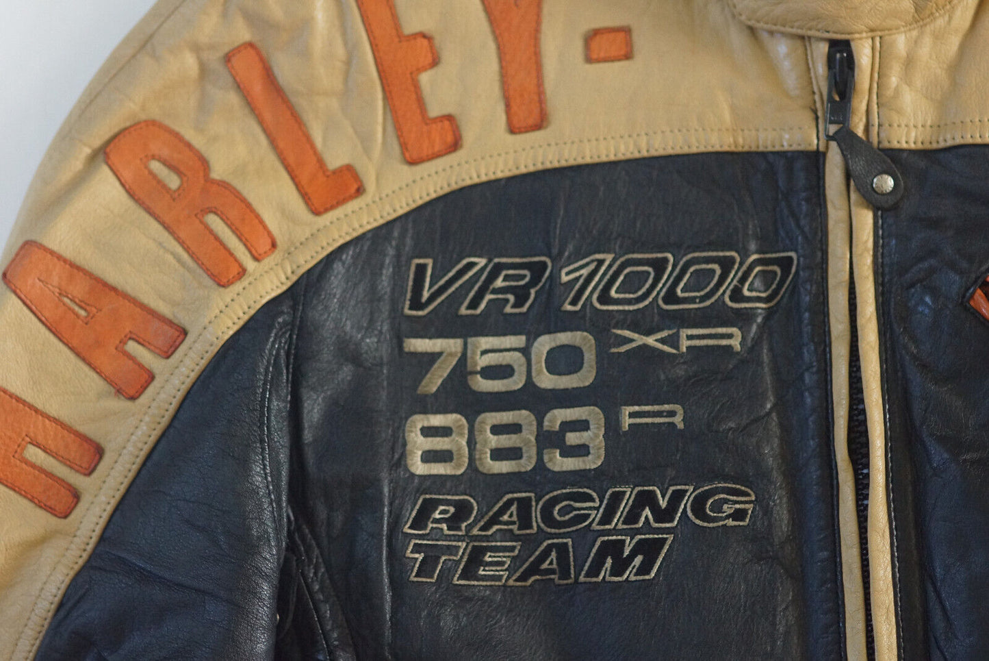 Harley Davidson Men's Rare Vintage Racing Team VR1000 750XR 883R Leather Jacket Size Small