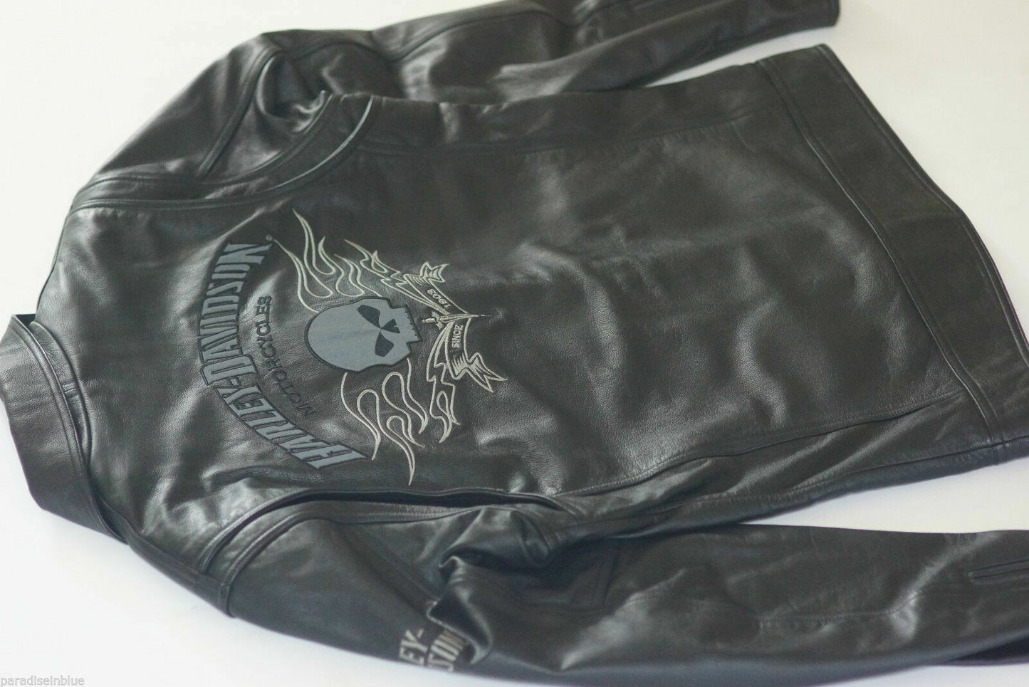 Harley Davidson Men's Designator Willie G Skull Leather Jacket Large Tall 97078-09VM