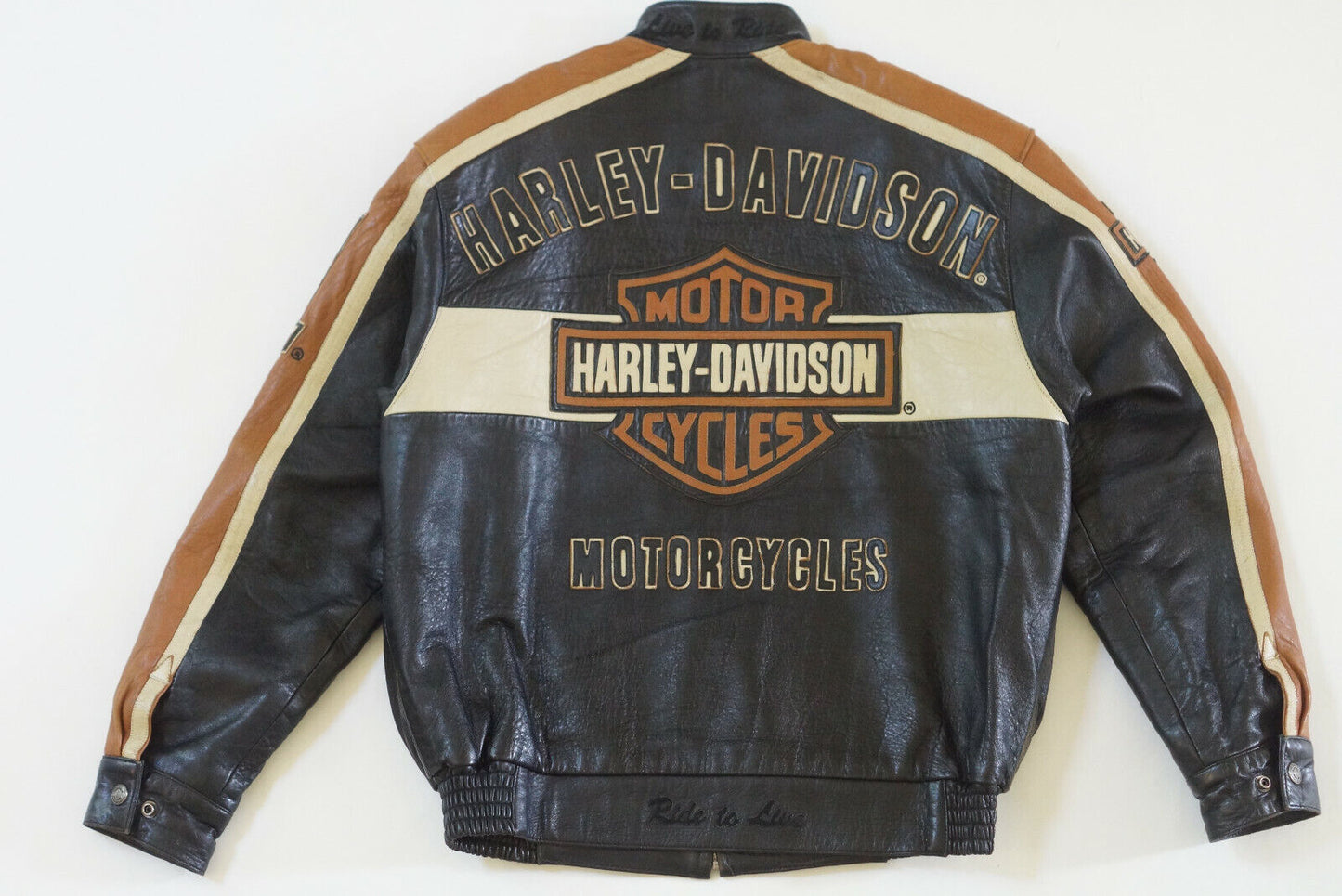 Harley Davidson Men's Prestige Leather USA Made Jacket Bar & Shield 97000-05VM Size Large