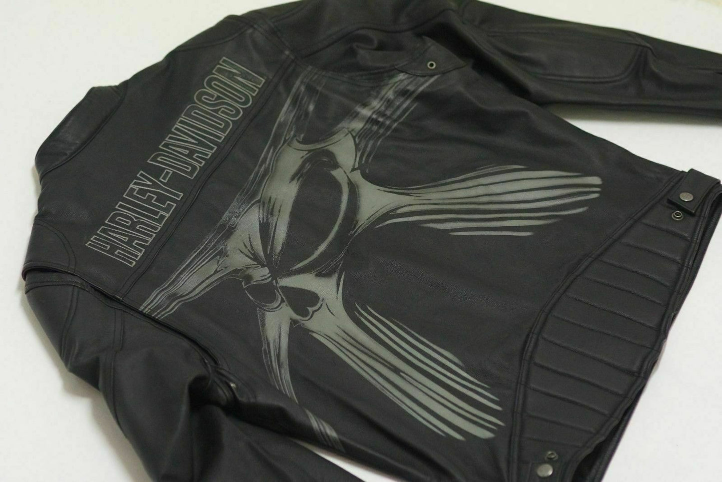 Harley Davidson Men's SKULL Alien Spider Black Leather Jacket 97062-11VM