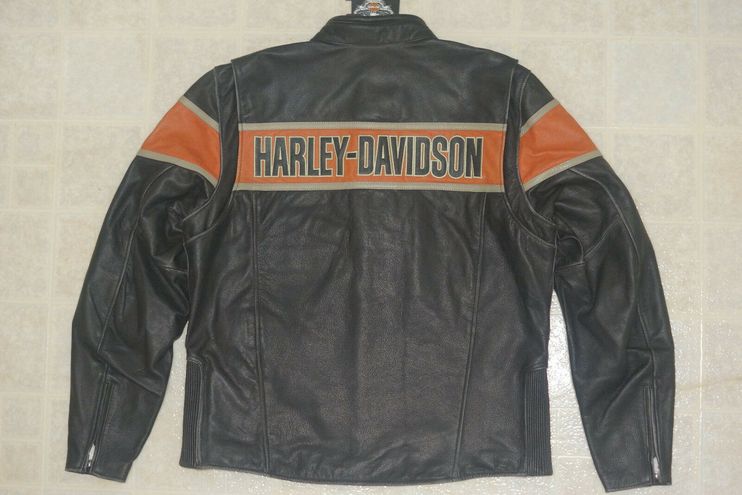 Harley Davidson Men's Victory Lane Distressed Black Leather Jacket 98057-13VM