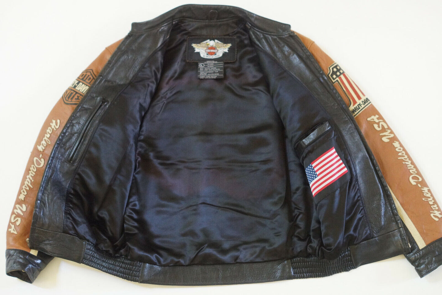 Harley Davidson Men's Prestige Leather USA Made Jacket Bar & Shield 97000-05VM Size Large