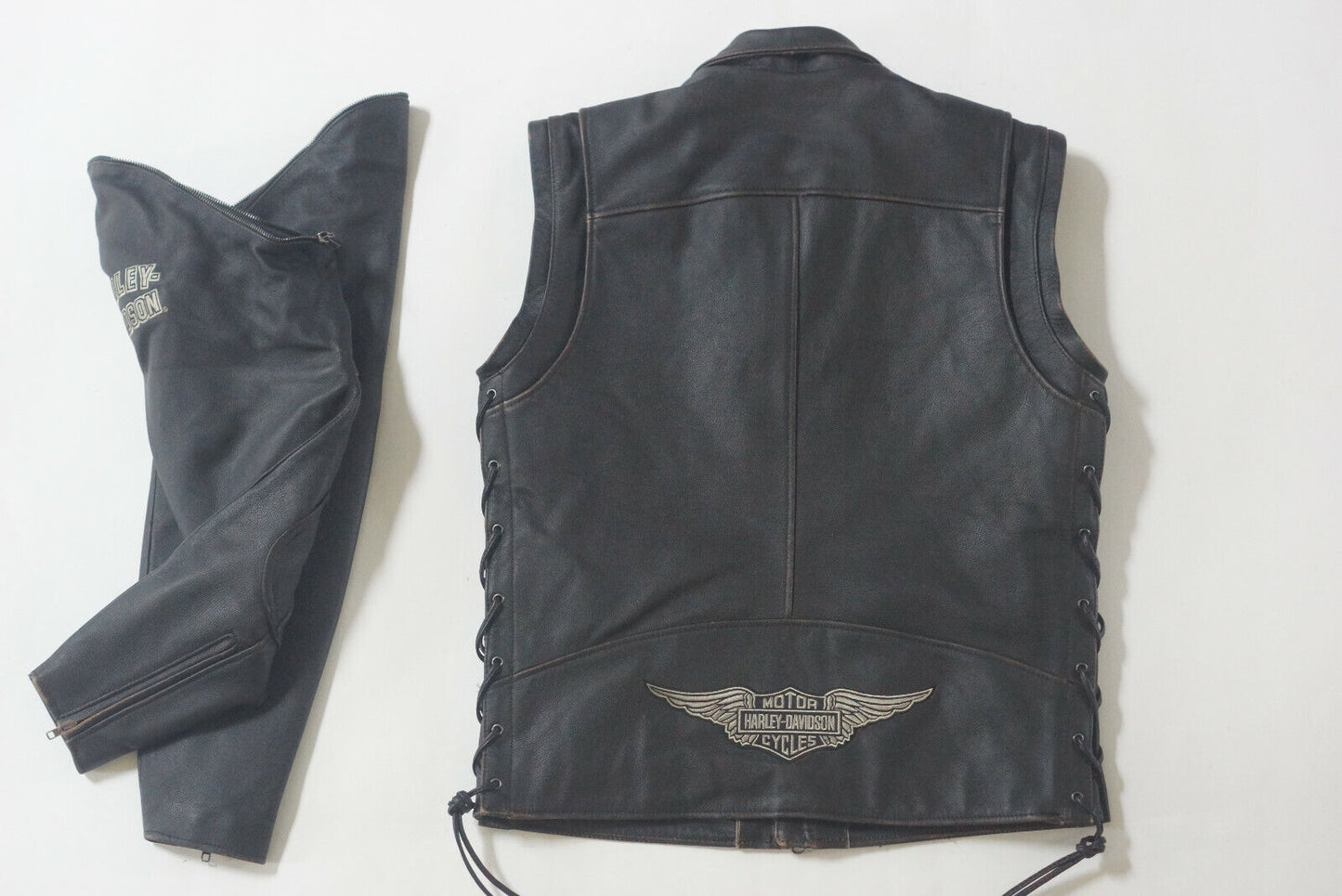 Harley Davidson Men's PANHEAD II 2 Convertible Leather Jacket Vest 98023-12VM