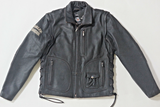 Harley Davidson Men's PANHEAD II 2 Convertible Leather Jacket Vest 98023-12VM