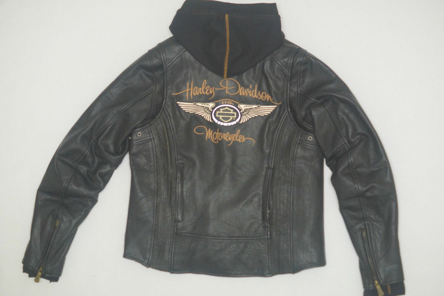 Harley Davidson Women's 110th Anniversary Black Leather Jacket 97148-13VW Rare