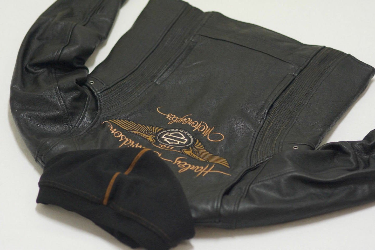 Harley Davidson Women's 110th Anniversary Black Leather Jacket 97148-13VW Rare