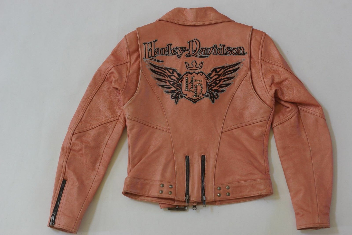 Harley Davidson Women's PASSION Cycle Queen Pink Leather Jacket Size XS 97140-07VW