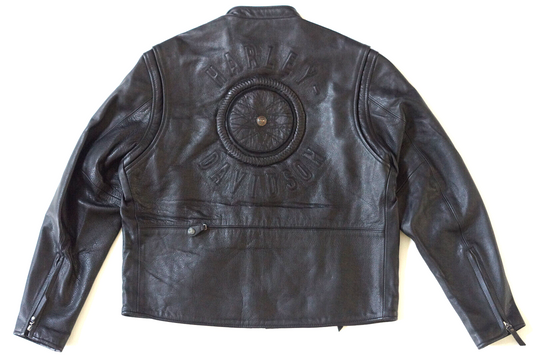 Harley Davidson Men's WILLIE G SIGNATURE Leather Jacket WHEEL Rare Size XL 98010-06VM