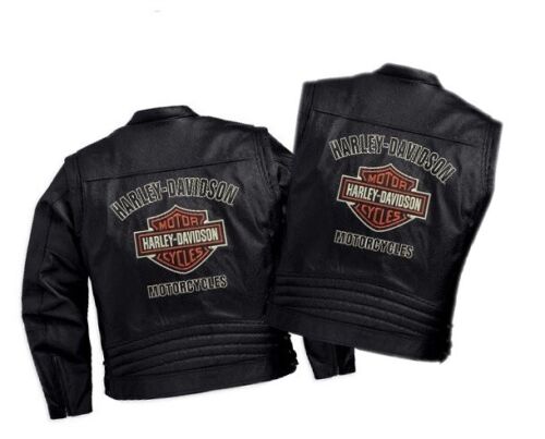 Harley Davidson Men's Brawler B&S Convertible Leather Jacket Vest 98001-11VM